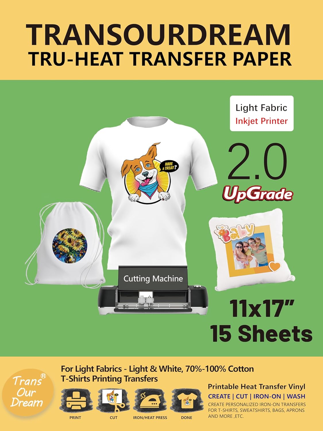 Ultra Heat Transfer Paper Light Fabrics | TransOurDream | Light 2.0