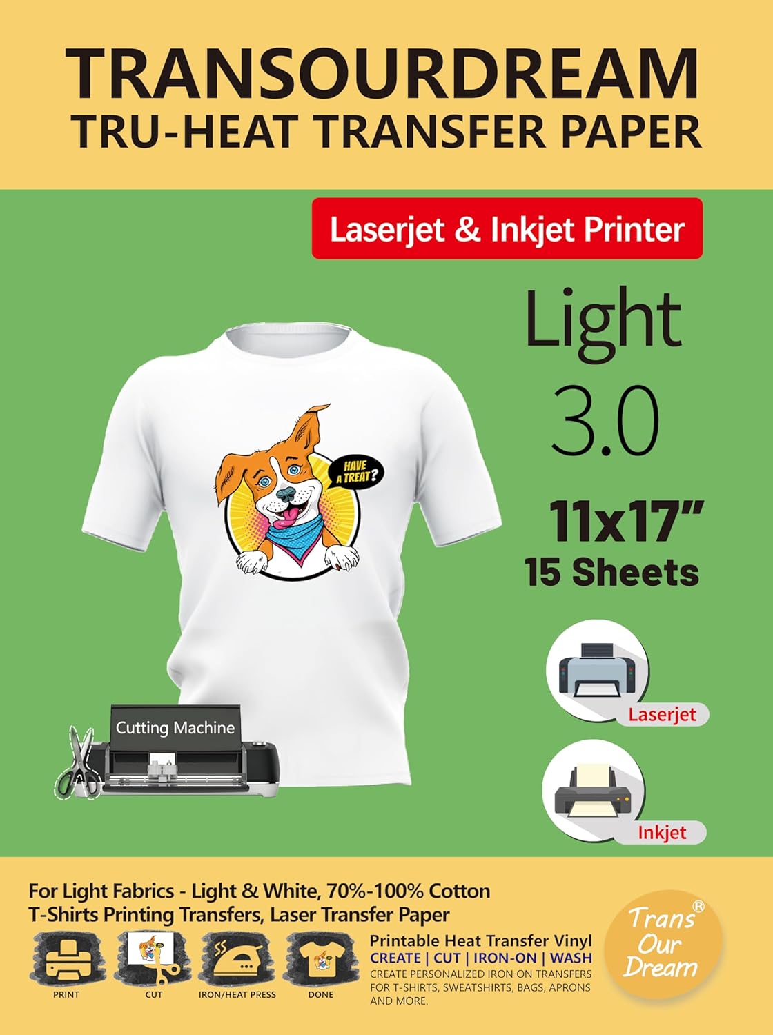 Upgraded Heat Transfer Light Fabrics | TransOurDream | Light 3.0