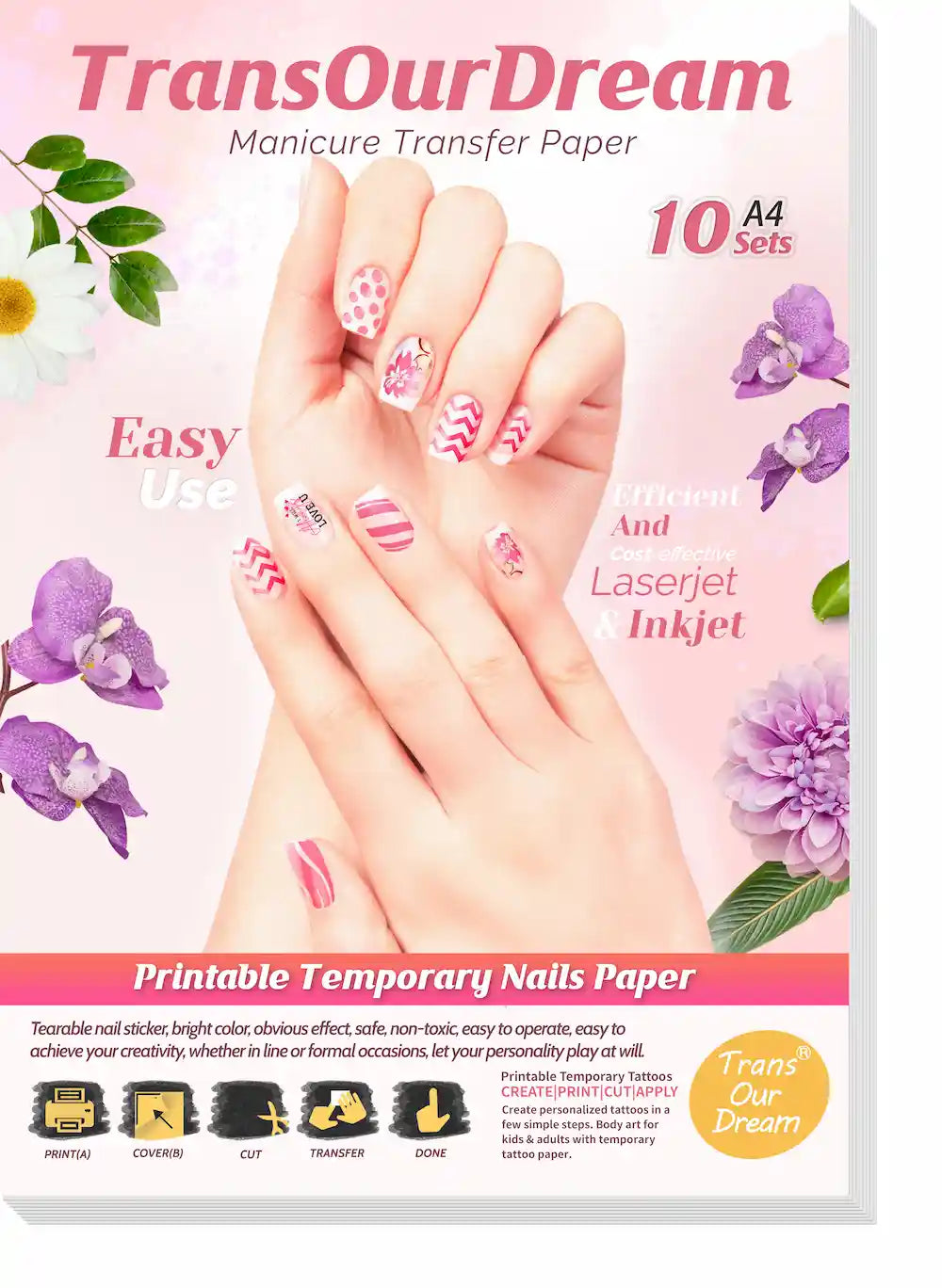 Sticker Paper Nail Waterslide Decal Paper For Nail Art Stickers TransOurDream