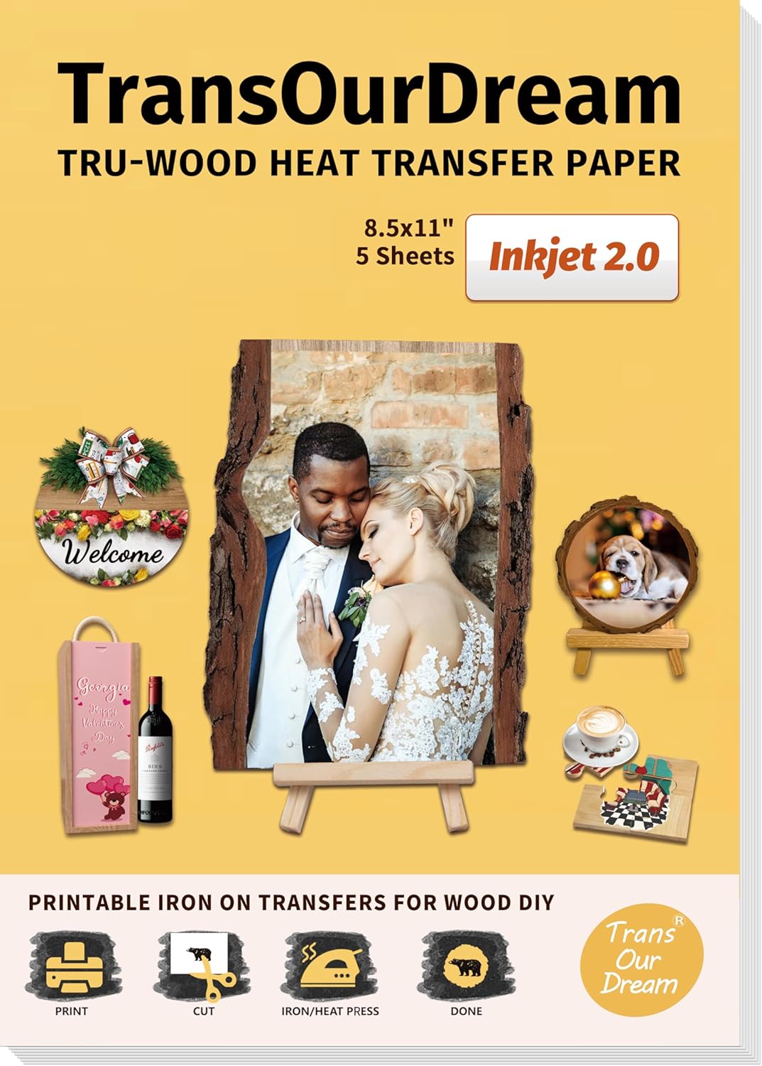 TRU-WOOD TRANSFER PAPER INKJET 2.0| Perfect for Professional and Personal DIY Projects